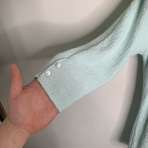 Margaret Winters Teal Button Up Cardigan - Picture 4 of 7